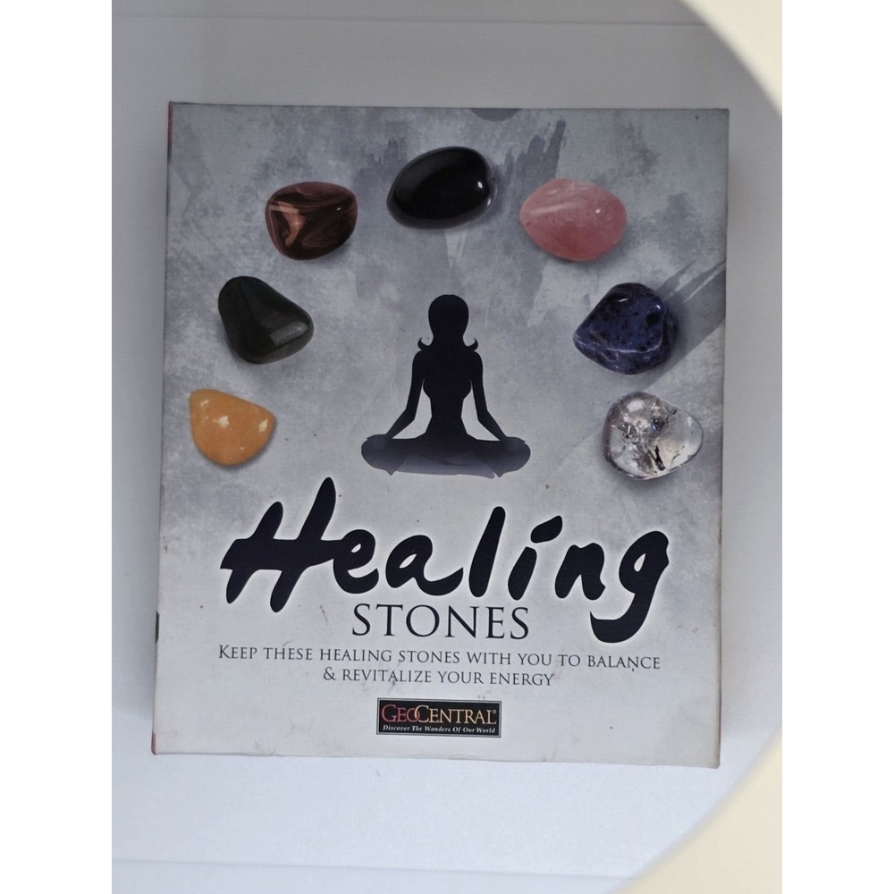 GeoCentral Healing Stones 12 Piece Tumbled Gemstone Set with Pouch and Guide